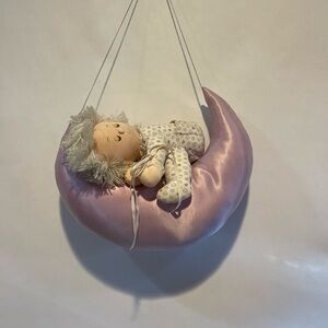 Russ Soft Sculpture Baby Moon Hanging Decor Nursery